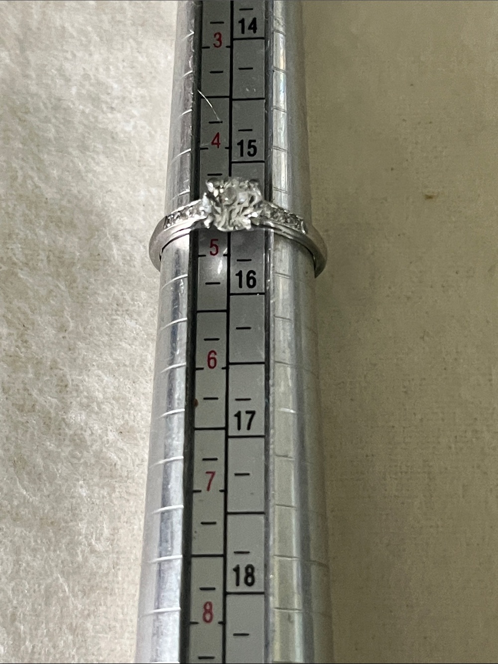 Sterling Silver Clear CZ Solitaire Ring in Silver